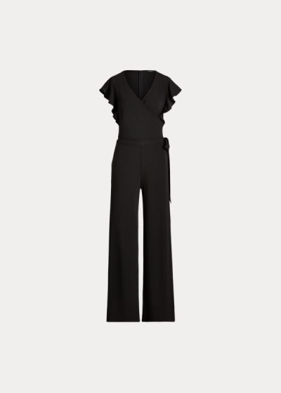 Ralph Lauren Wrap-Style Jersey Jumpsuit Dame Danmark (LHWOD3574)